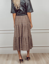 Delaney Plaid Midi Skirt