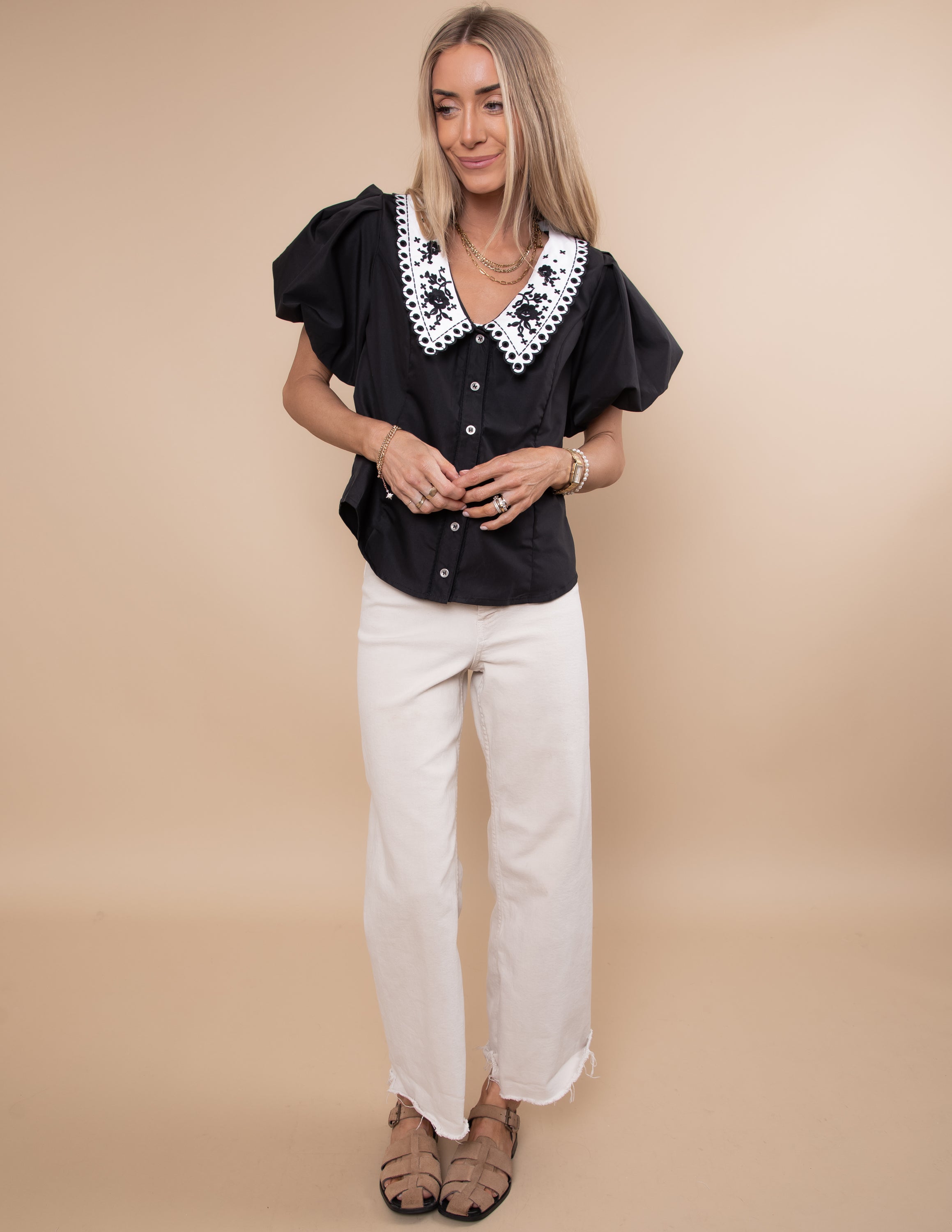 Gracie Button Up Top