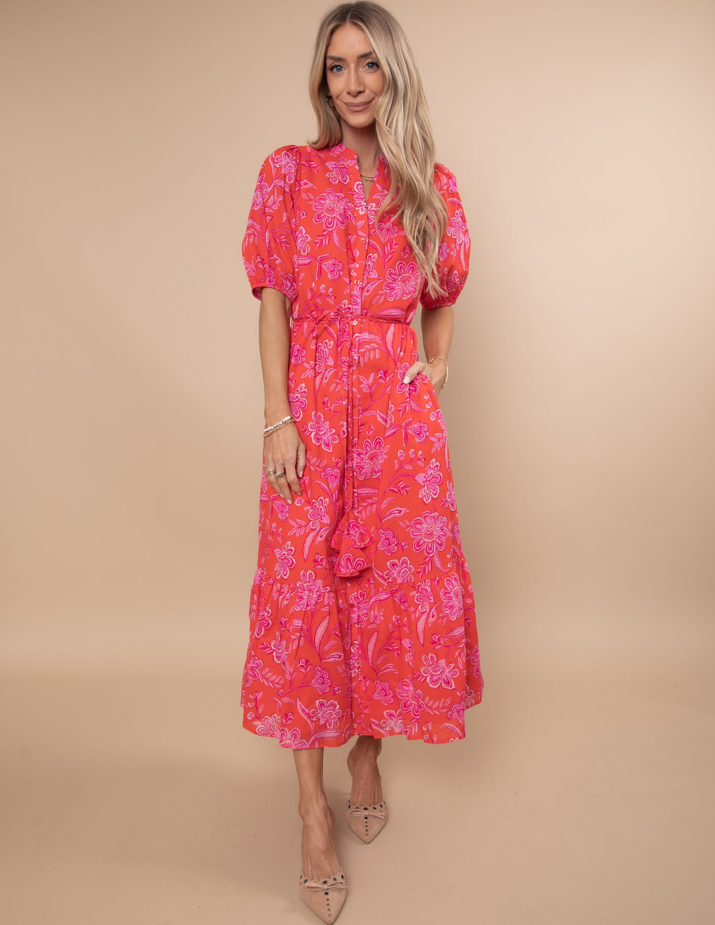Aria Floral Midi Dress