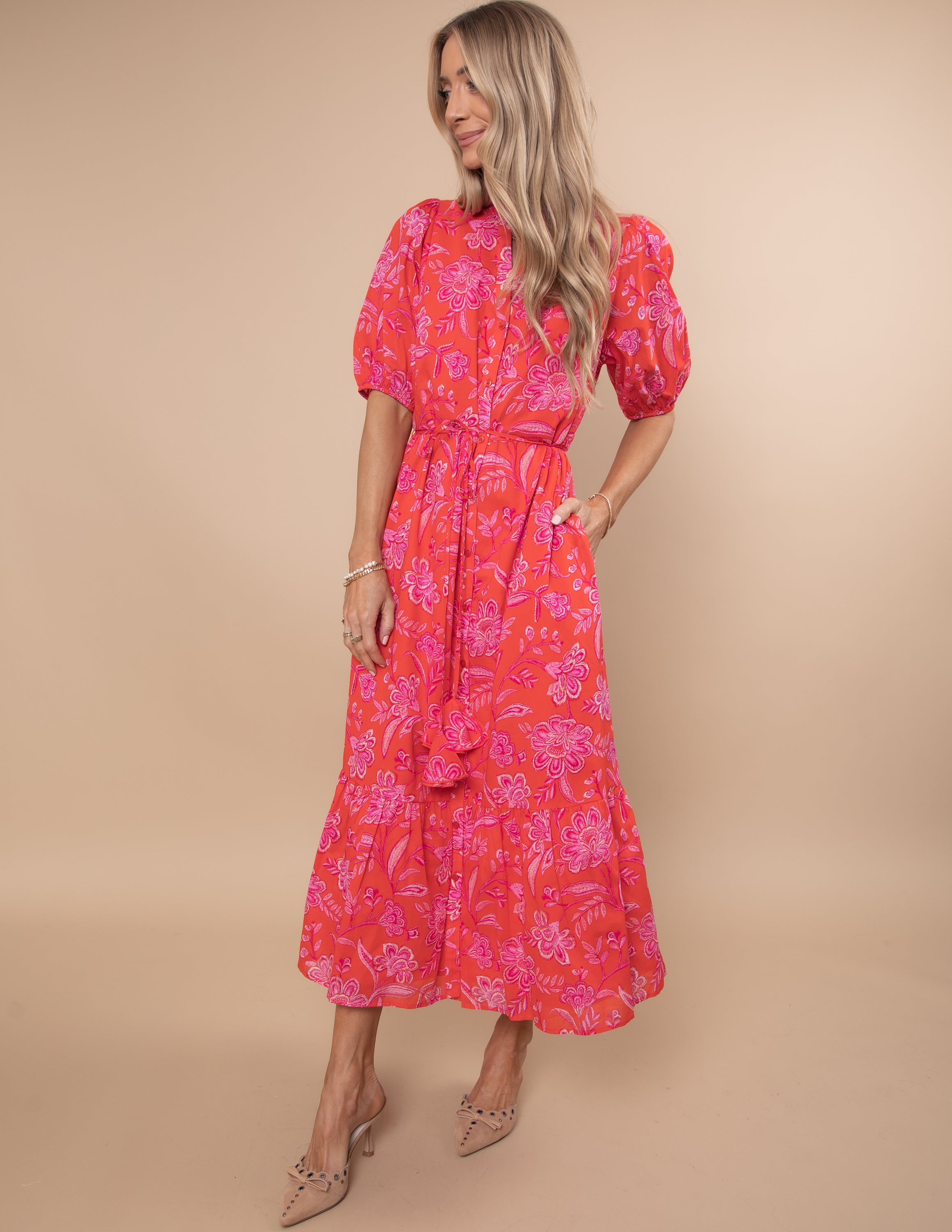 Aria Floral Midi Dress
