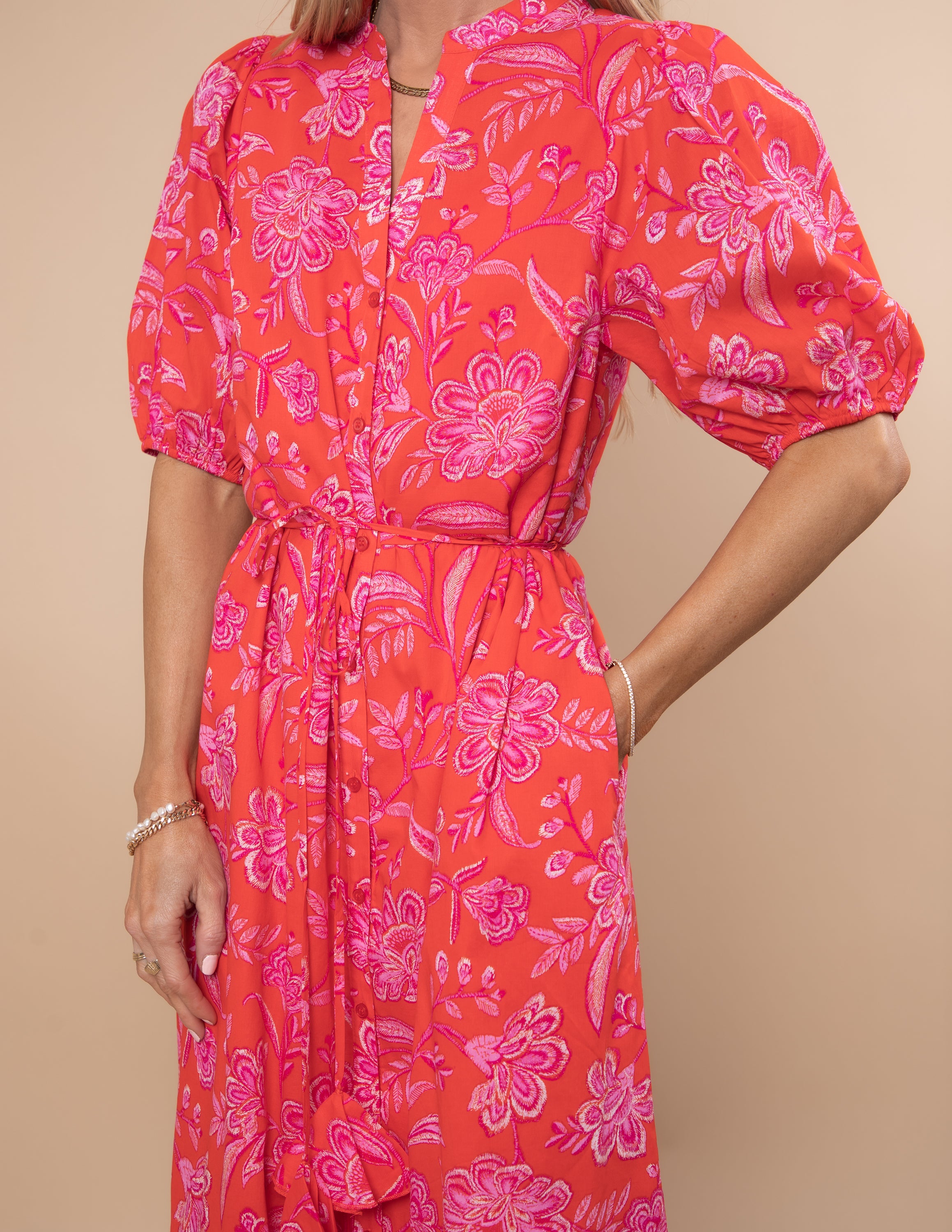 Aria Floral Midi Dress