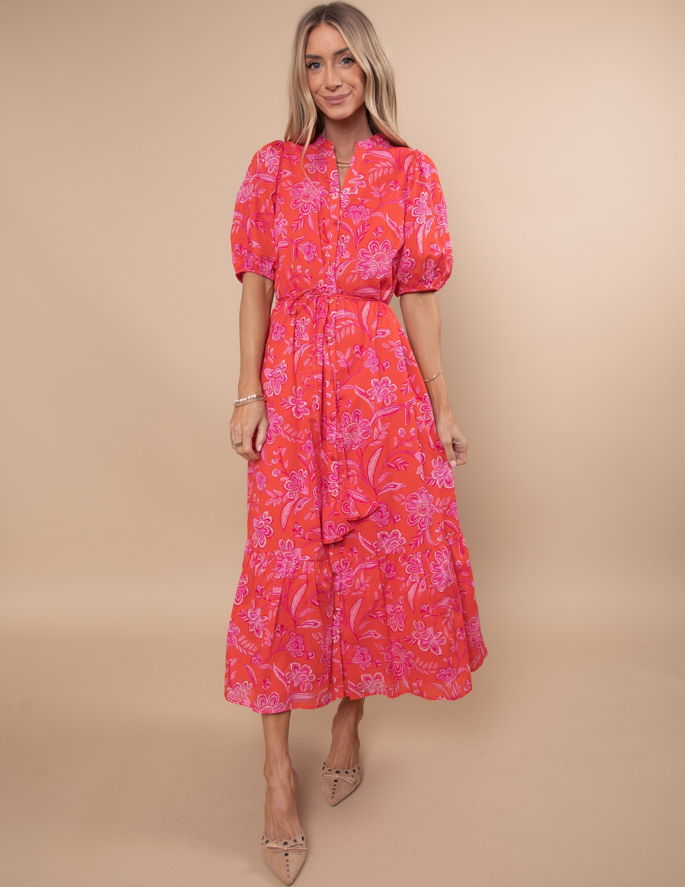 Aria Floral Midi Dress