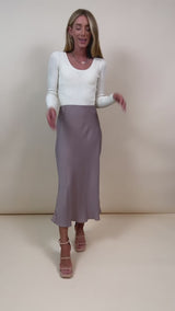Leah Satin Skirt