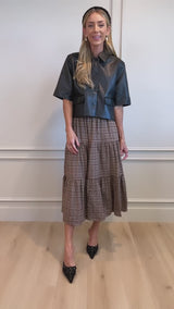 Delaney Plaid Midi Skirt