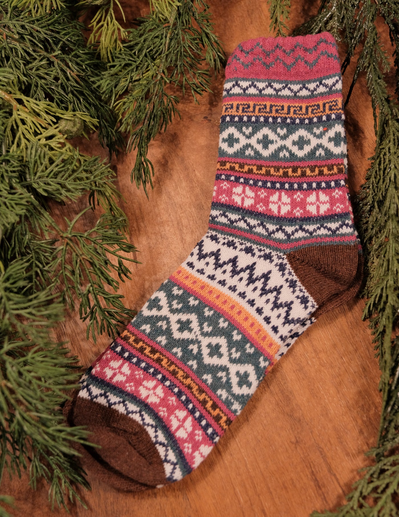 Festive Detail Sock in Purple