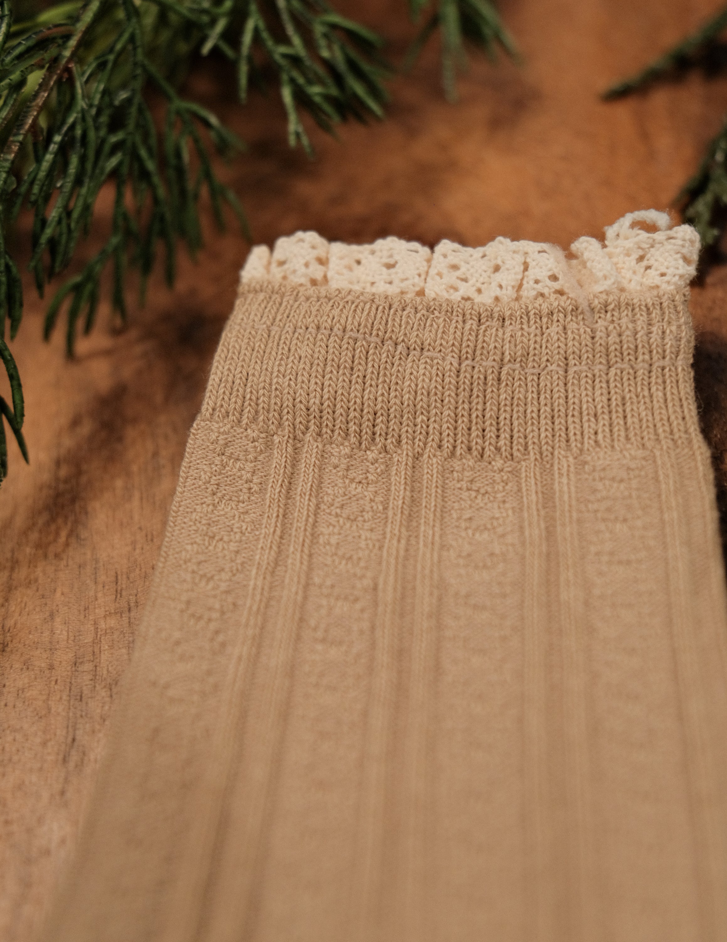 Long Lace Detail Sock