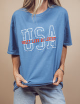 Embroidered USA Tee