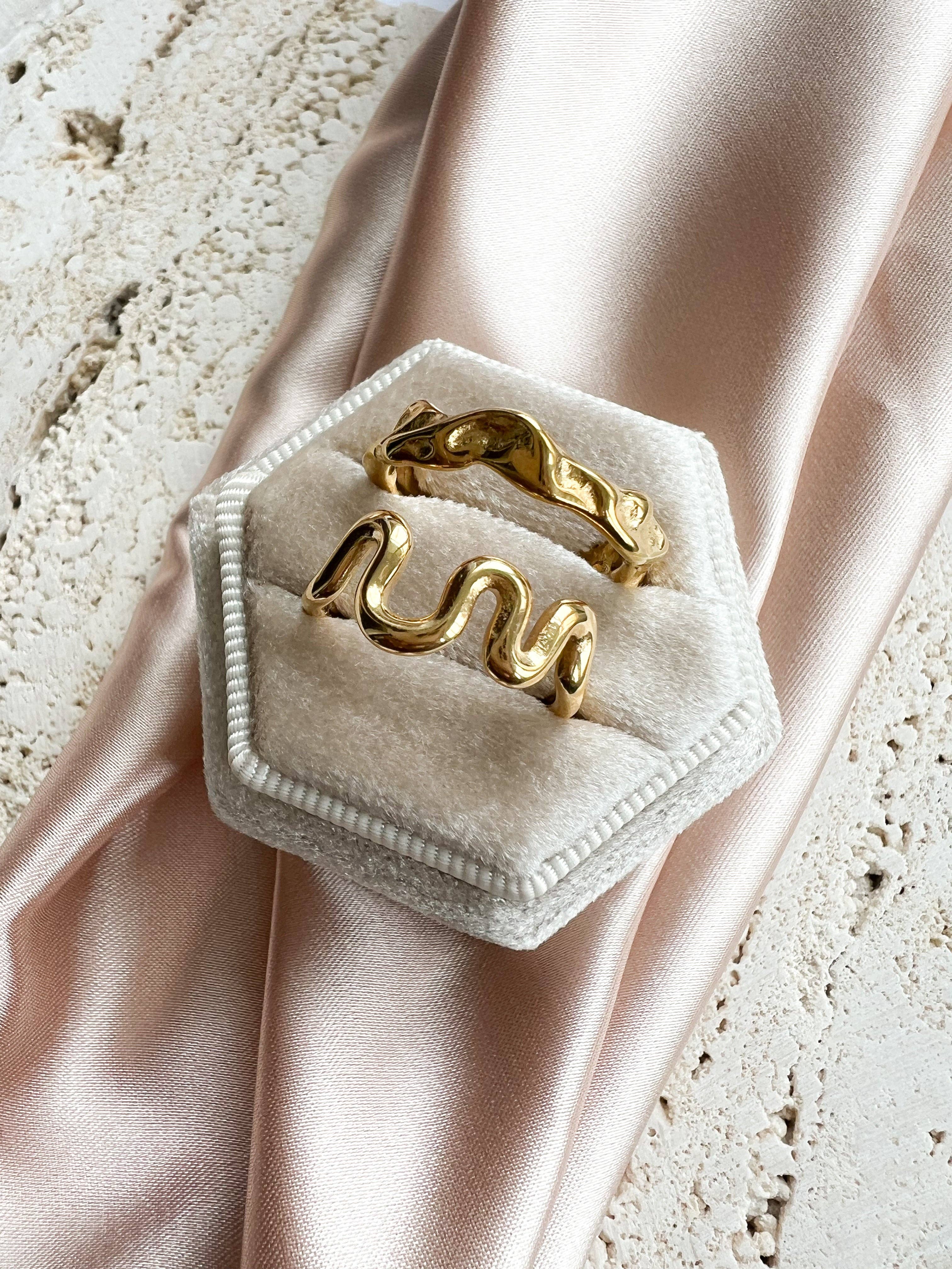 Irregular Ruffled Gold Ring