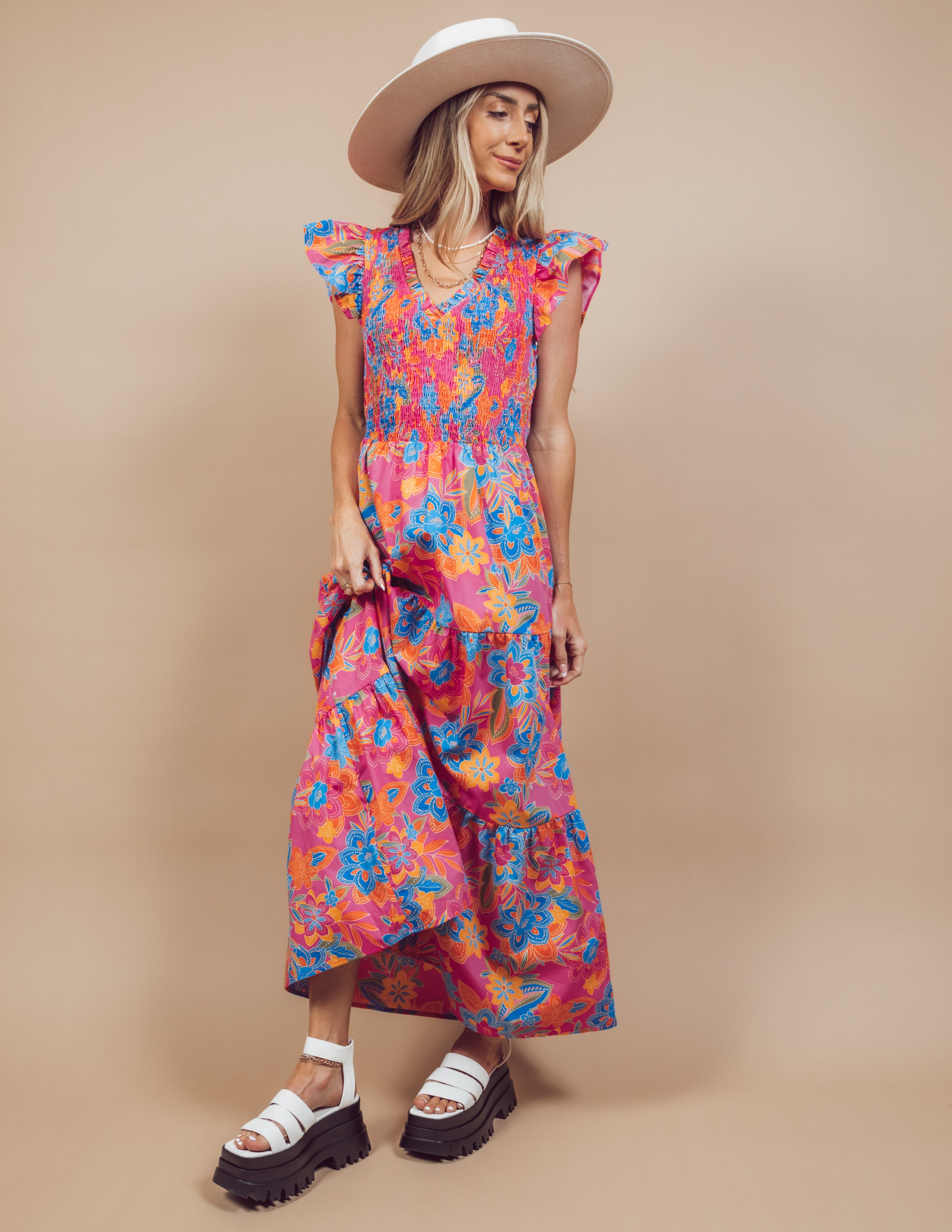 Sunfire Floral Dress