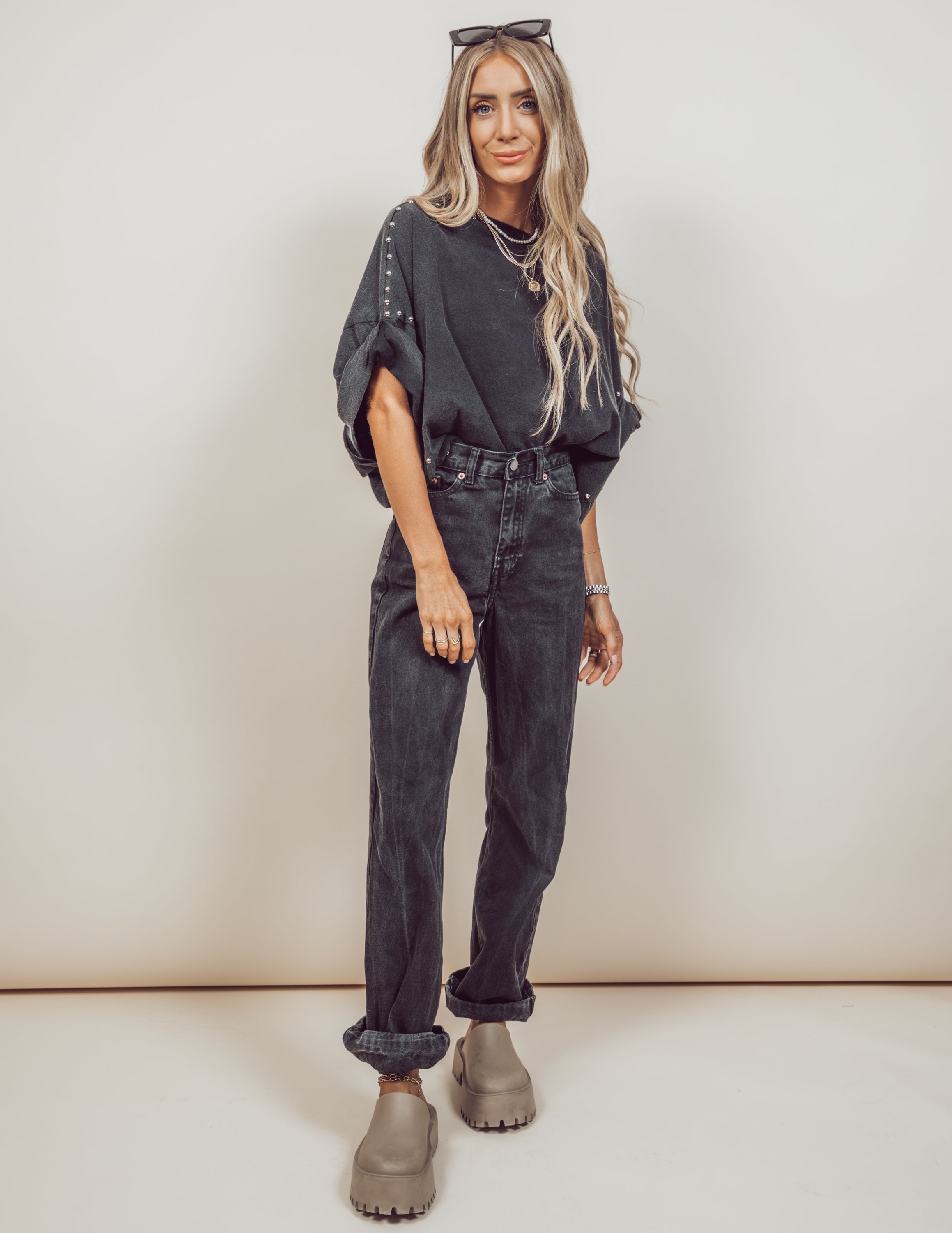 Jessica Oversized Studded Top