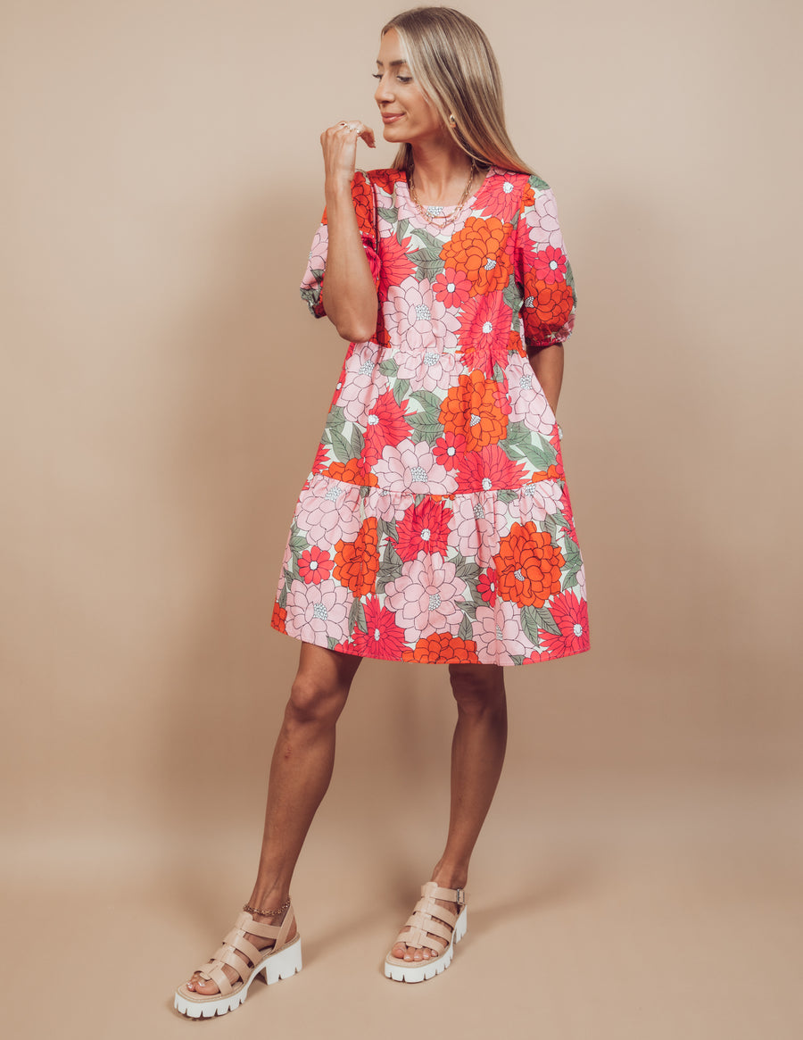 Shannon Flower Printed Dress