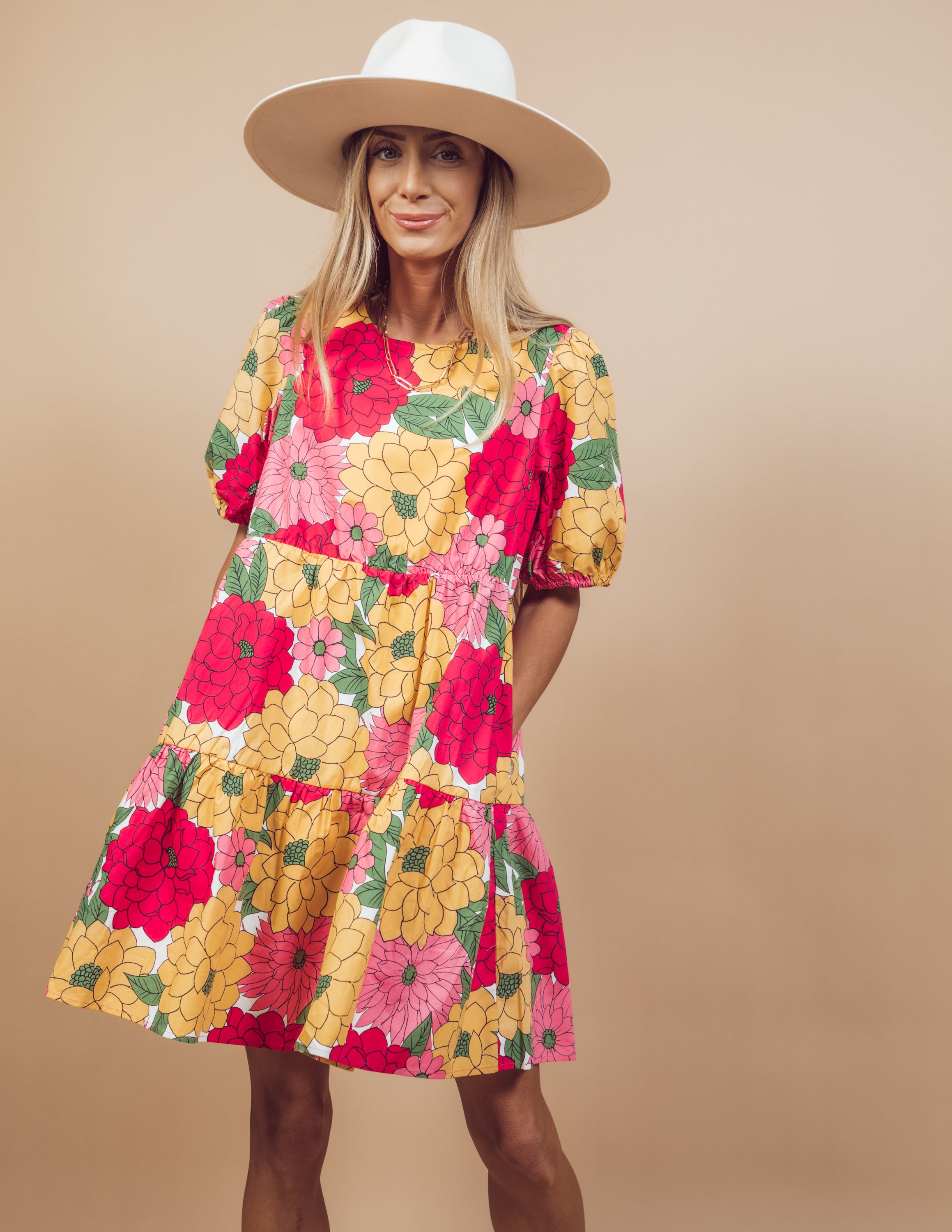 Shannon Flower Printed Dress