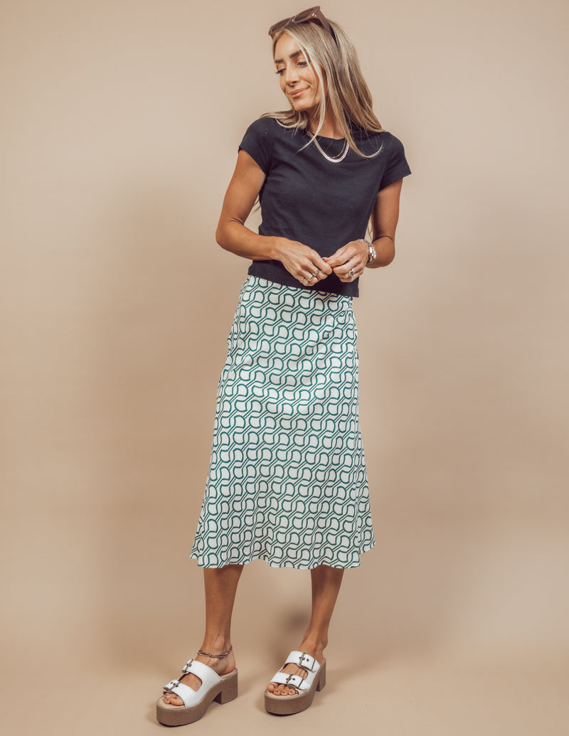 Lucie Printed Midi Skirt