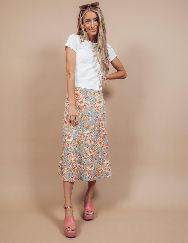 Kiana Floral Midi Skirt