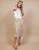 Kiana Floral Midi Skirt