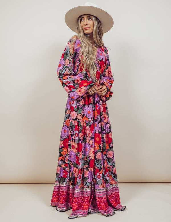 Ebony Floral Maxi Dress