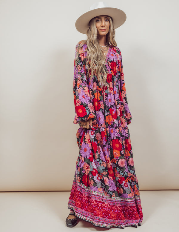 Ebony Floral Maxi Dress