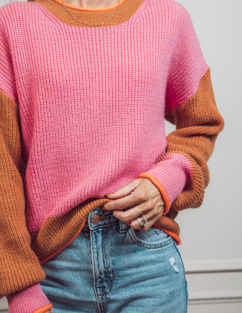 Arabella Color Block Sweater
