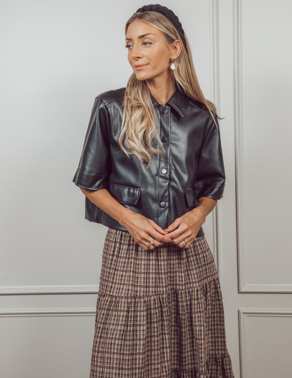 Bianca Faux Leather Jacket