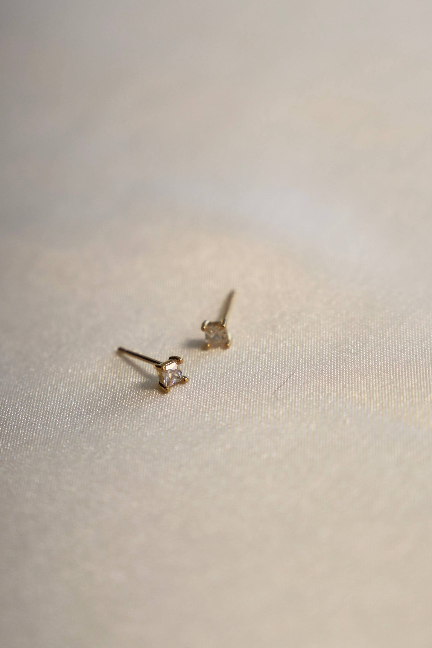 Square Cz Stud