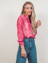Louise Printed Button Up