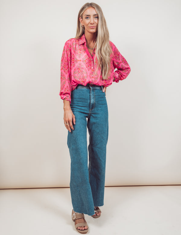 Louise Printed Button Up