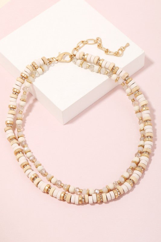 Mixed Beaded Layered Necklace