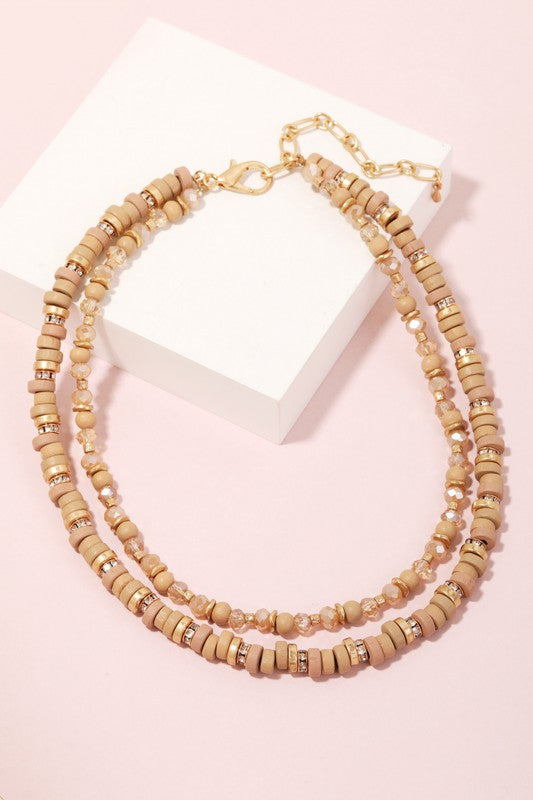 Mixed Beaded Layered Necklace