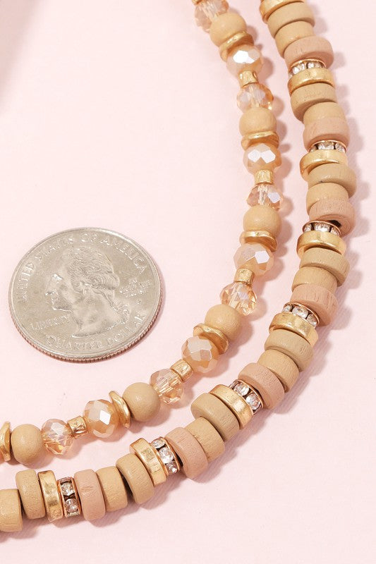 Mixed Beaded Layered Necklace