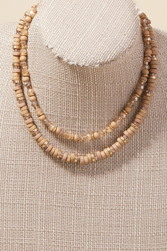 Mixed Beaded Layered Necklace
