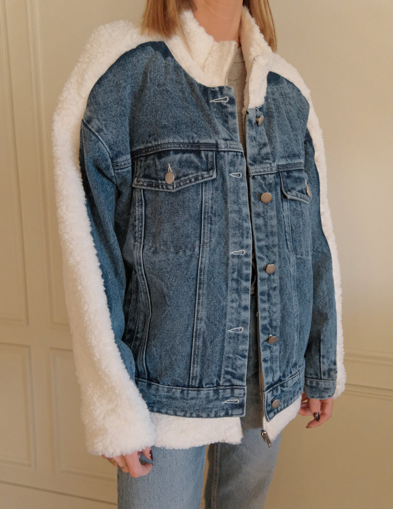 Women Sherpa Denim Jacket | ShopStyle UK