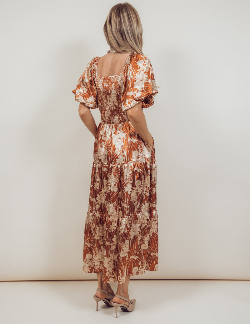 Emaline Floral Midi Dress