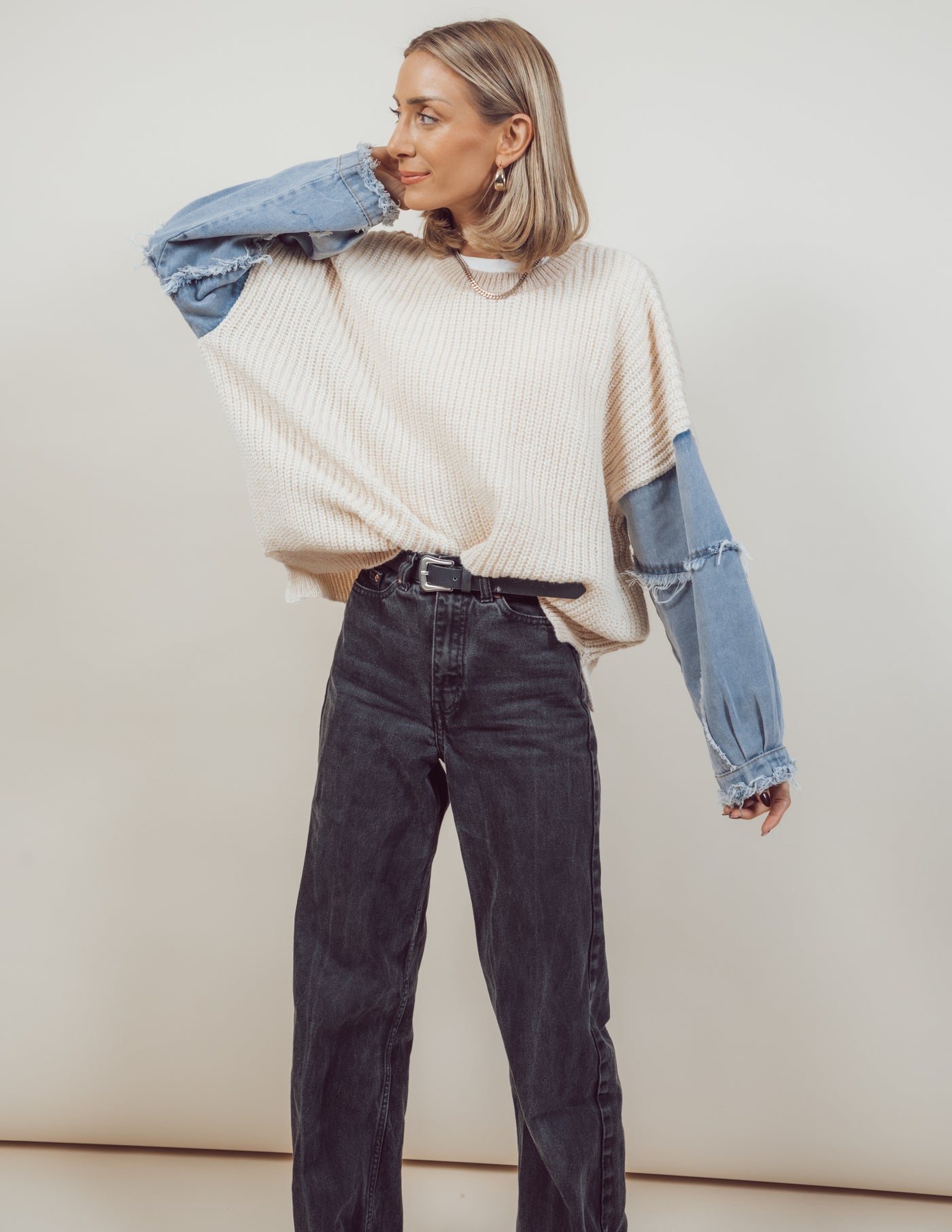 Lyra Denim Sweater