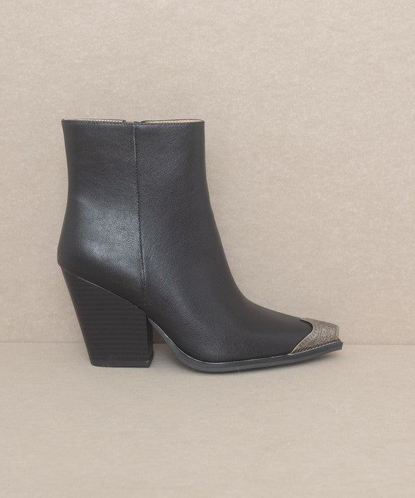 Zion Bootie with Etched Metal Toe