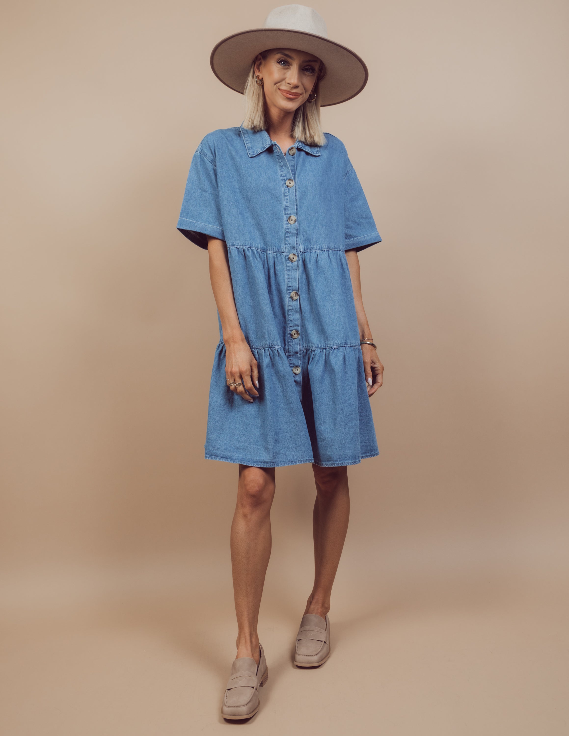 Chantal Button Down Denim Dress