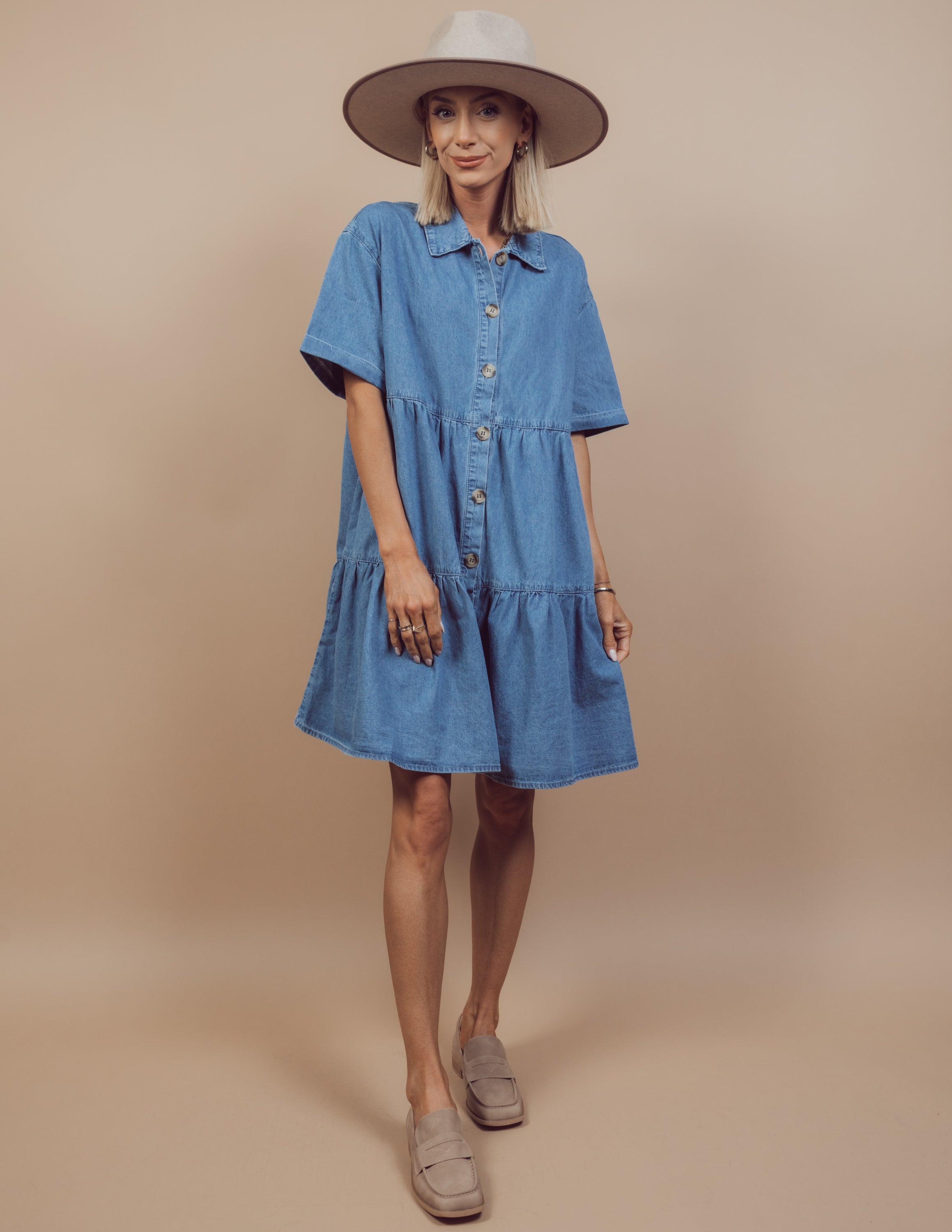 Chantal Button Down Denim Dress