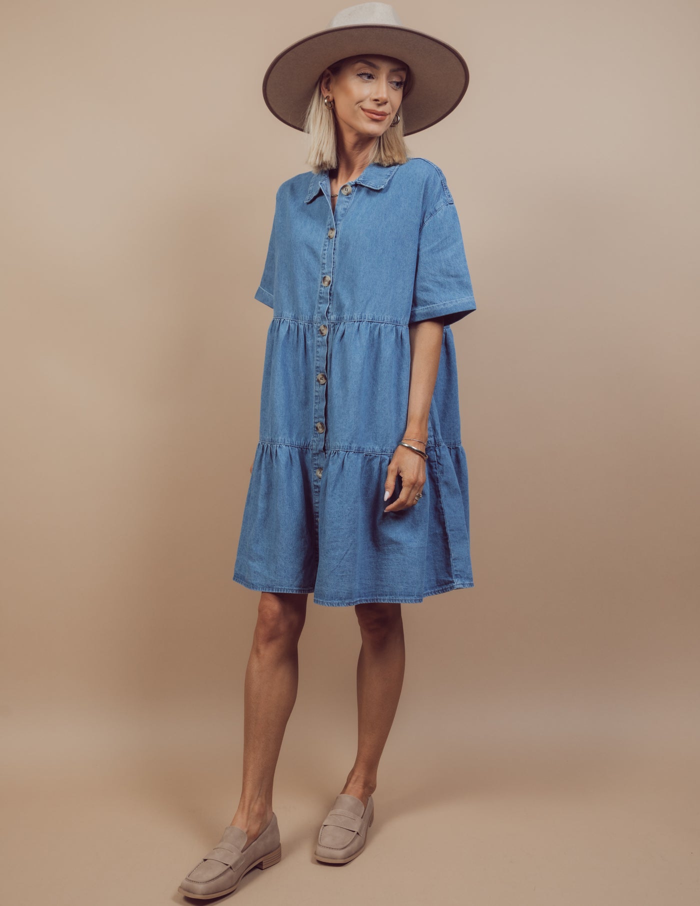 Chantal Button Down Denim Dress