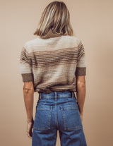 Aviva Striped Short Sleeve Sweater