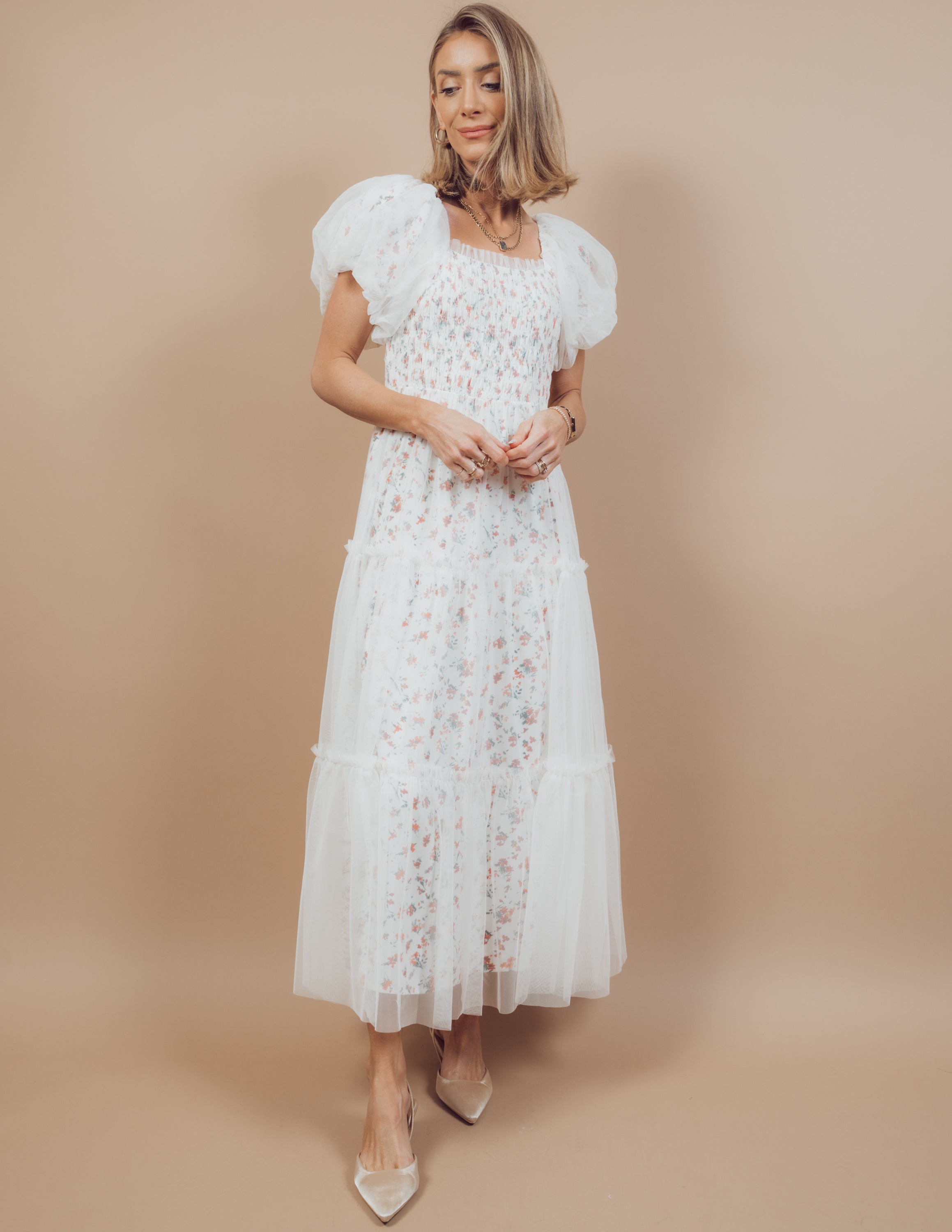 Siv Floral Mesh Dress