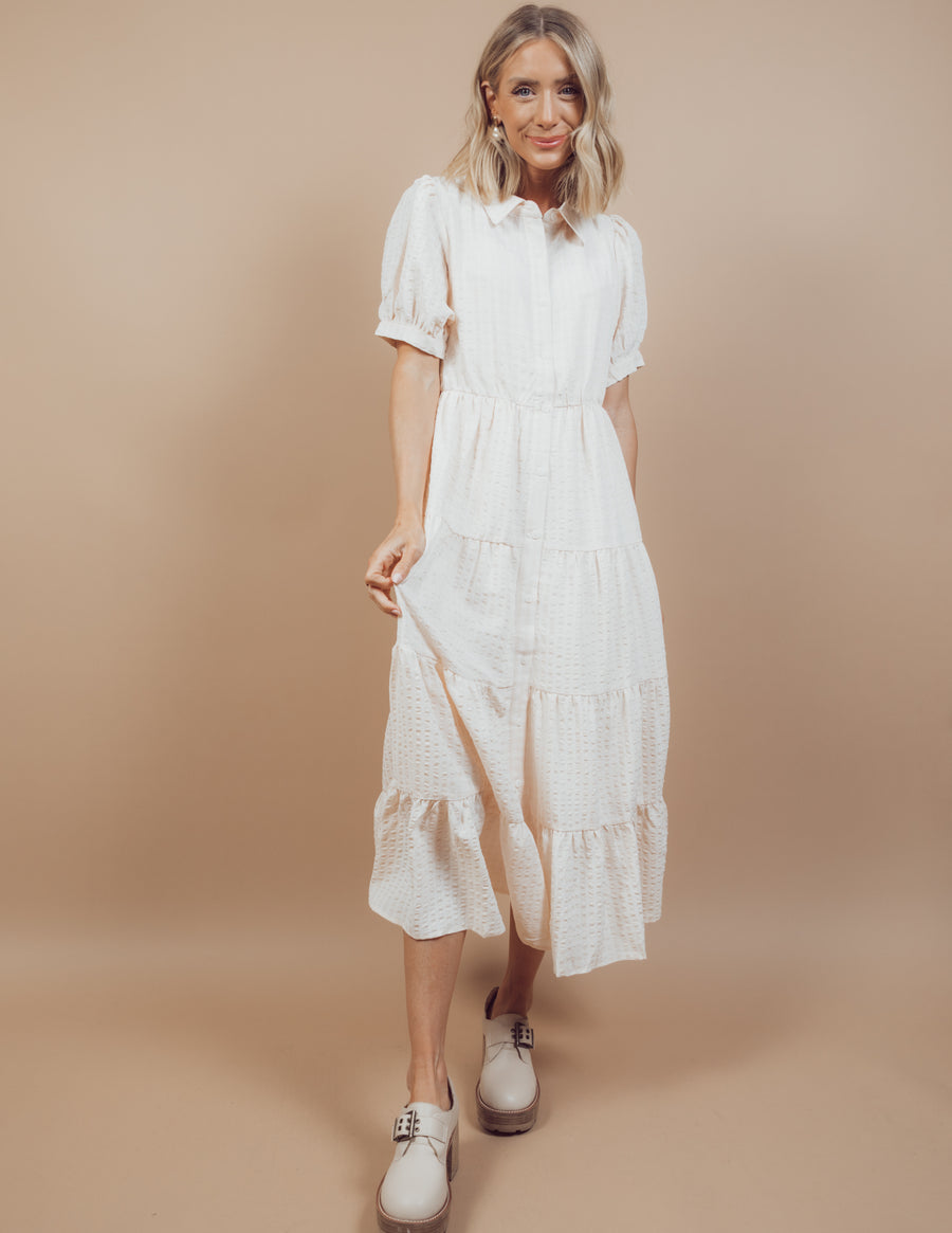 Fay Seersucker Midi Dress