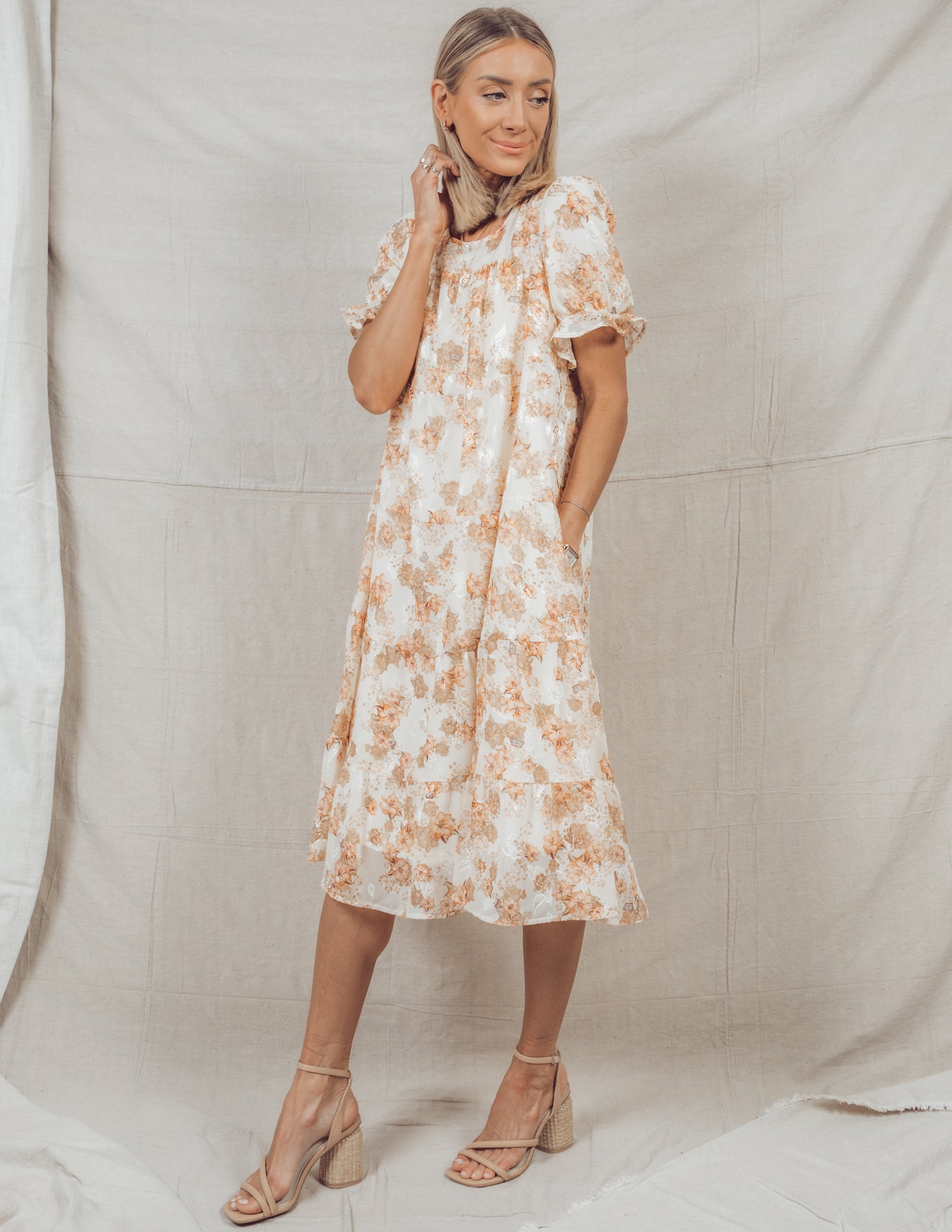 Serena Floral Midi Dress