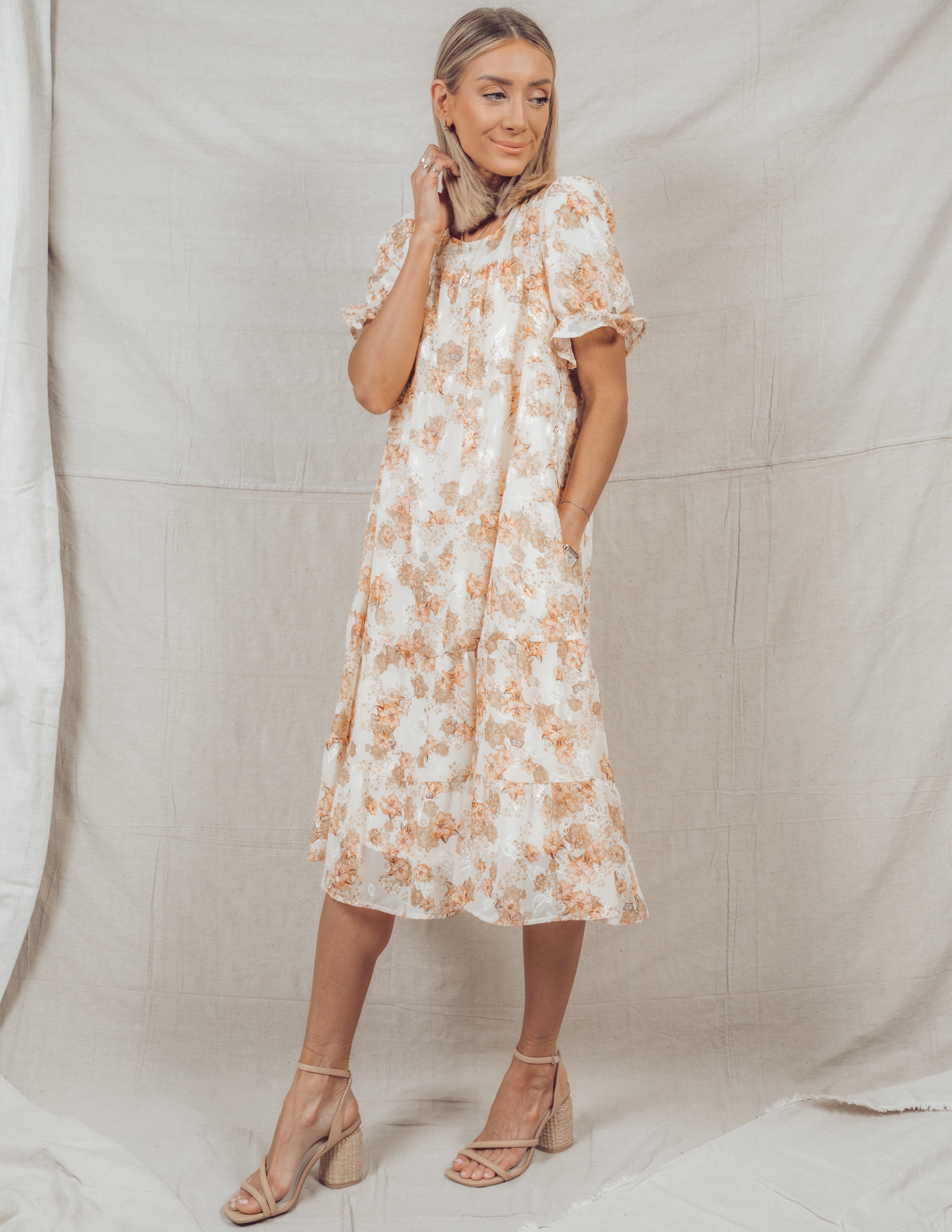 Serena Floral Midi Dress