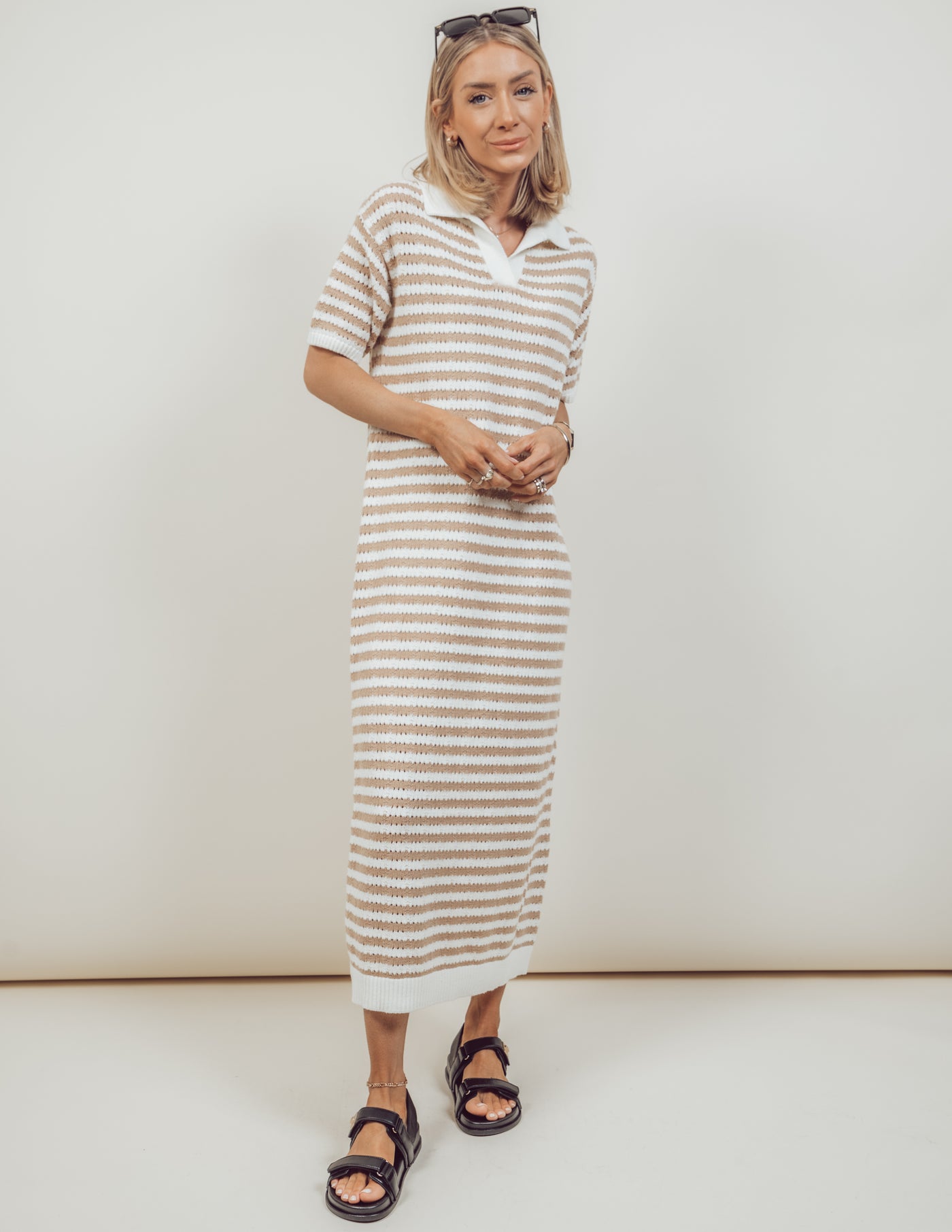 Billie Striped Midi Dress