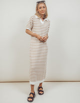 Billie Striped Midi Dress Pre-Order