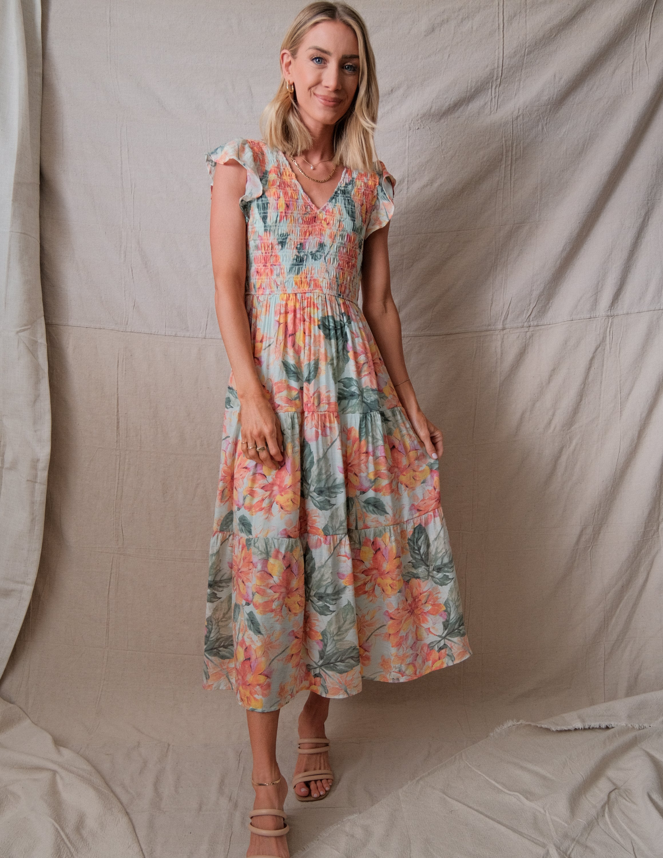 Eloisa Floral Midi Dress