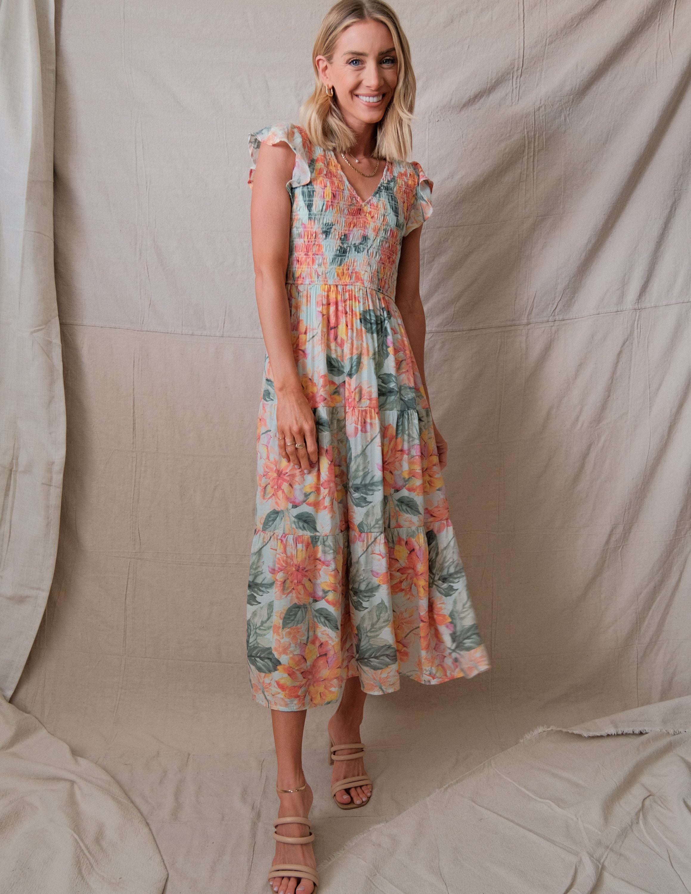 Eloisa Floral Midi Dress