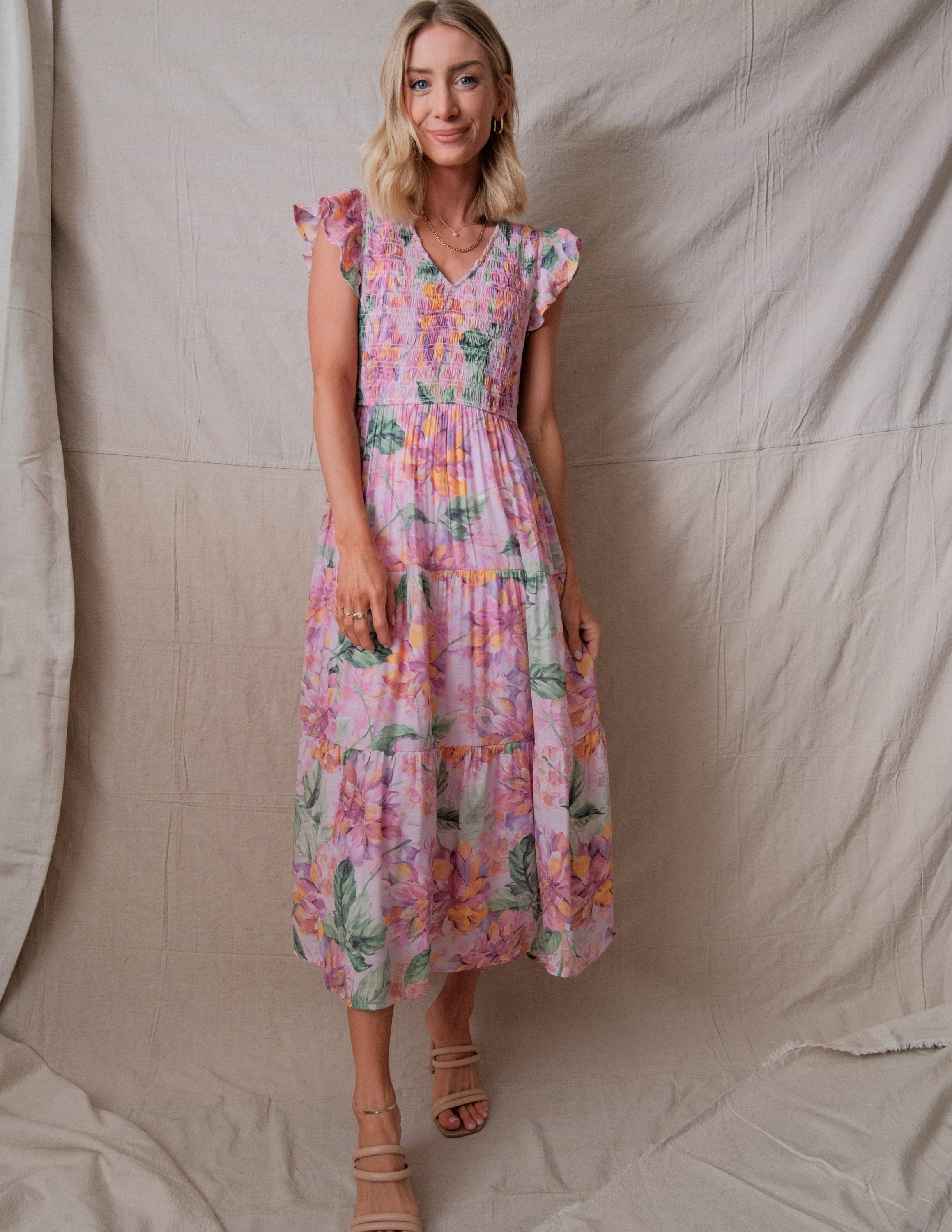 Eloisa Floral Midi Dress