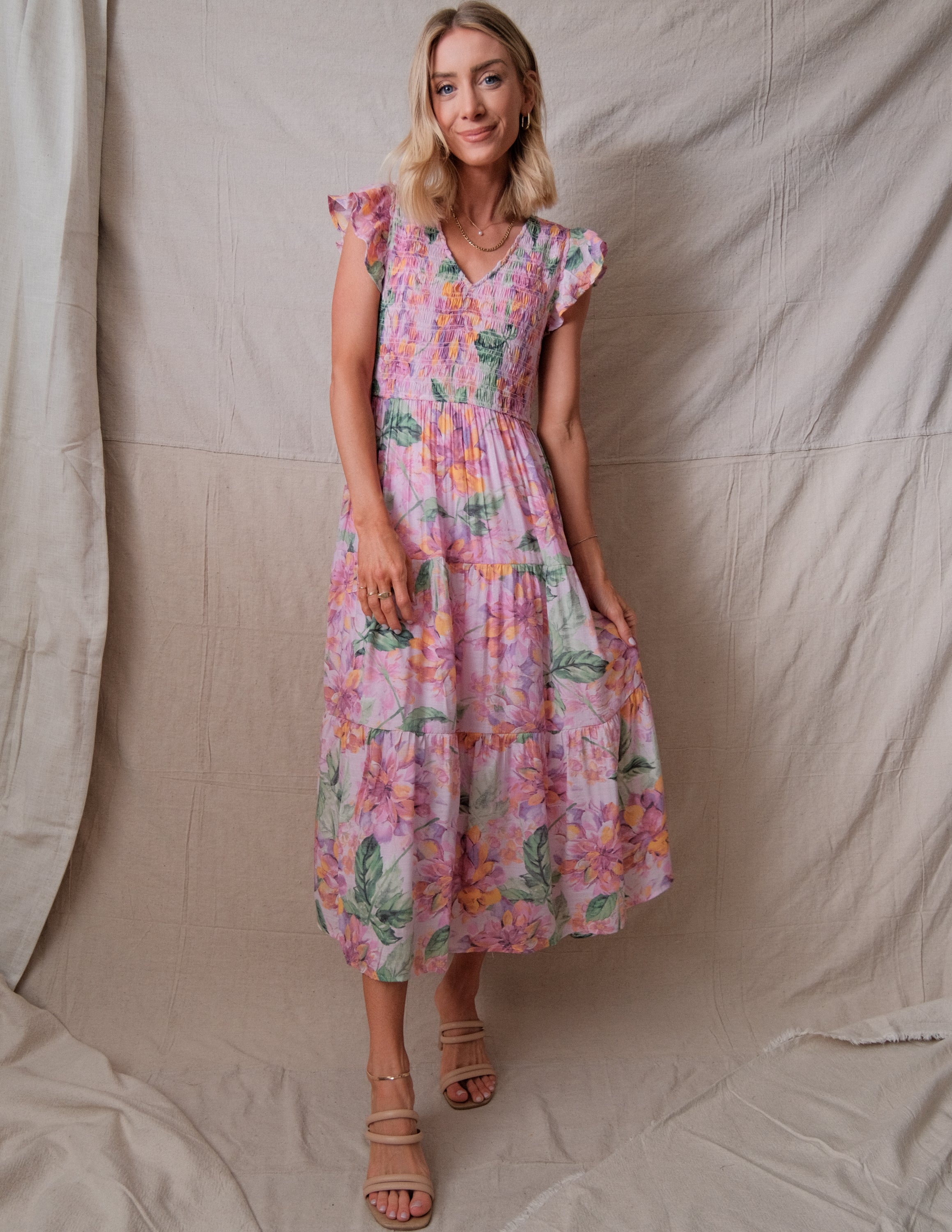 Eloisa Floral Midi Dress