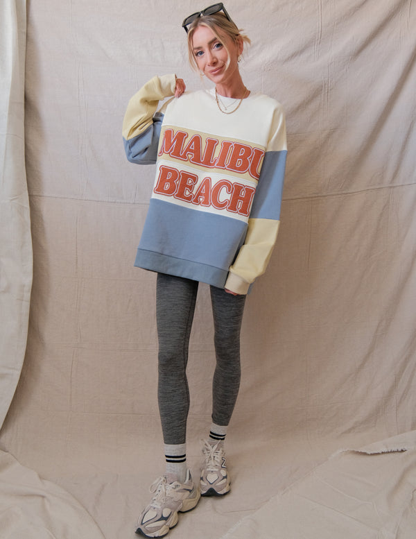 Malibu Beach Colorblock Sweatshirt