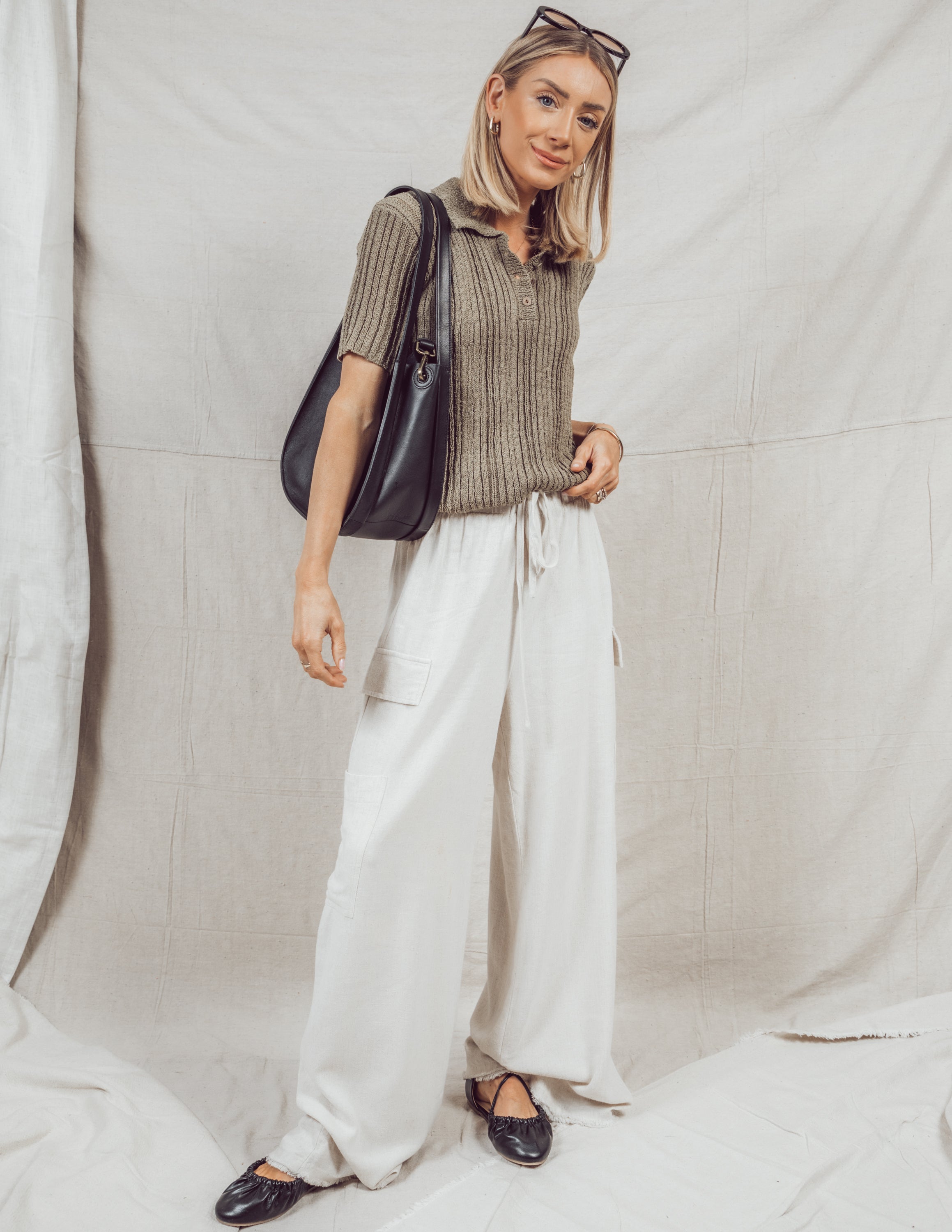 Lena Linen Cargo Pants